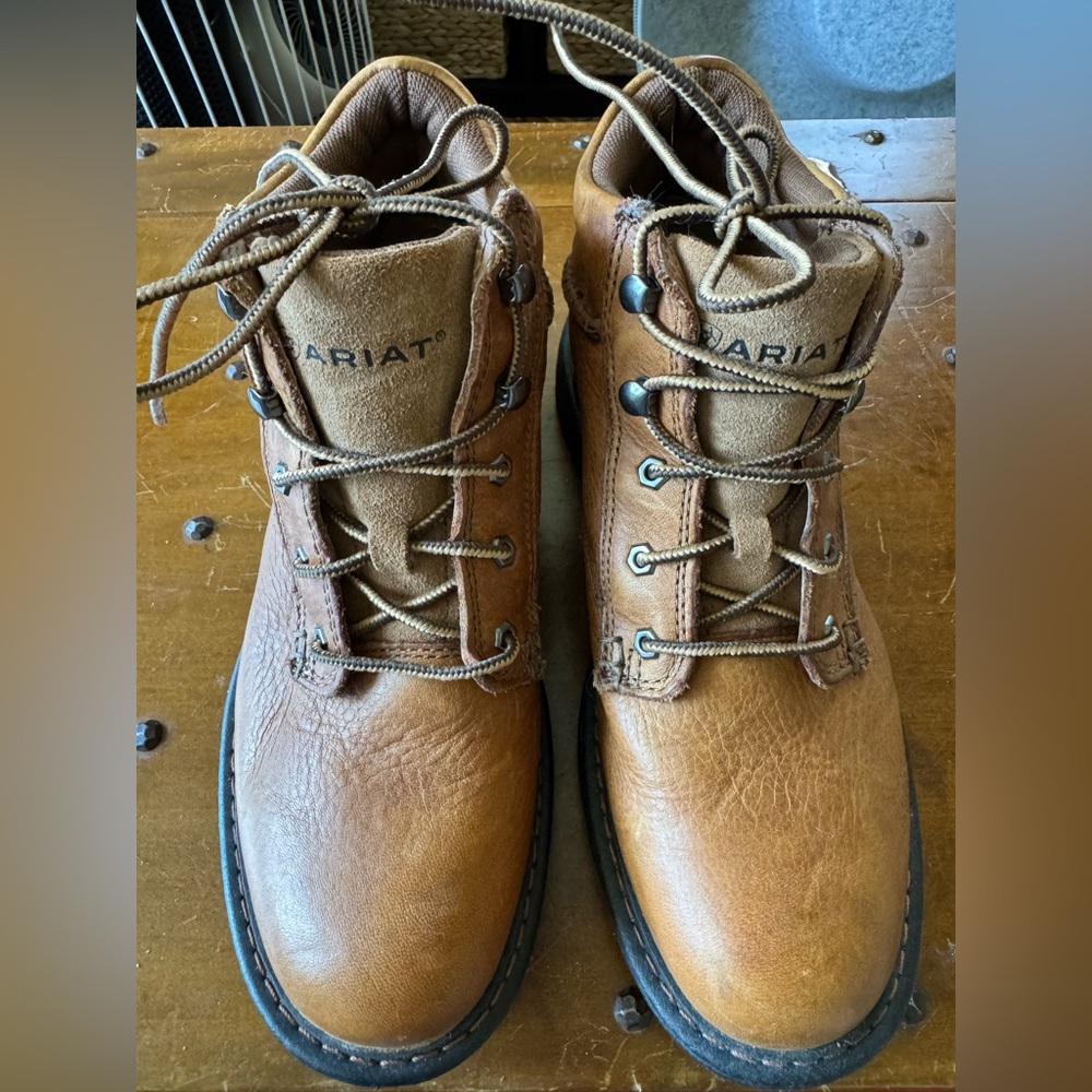 Ariat Brown Lace Up Boots with Sturdy Design